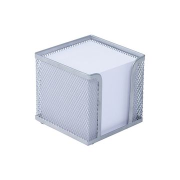 WEDO Bloc cube avec boîtier "Office", fil métallique, argent
