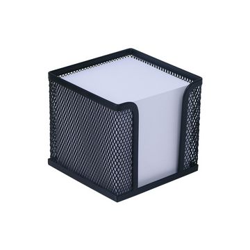 WEDO Bloc cube avec boîtier "Office", fil métallique, noir
