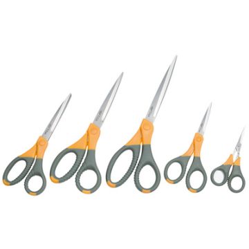 WEDO Ciseaux TITANE plus, pointu, longueur: 215mm,gris/jaune