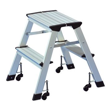 WEDO Escabeau, en aluminium, capacité: 150 kg, 2 x 2 marches