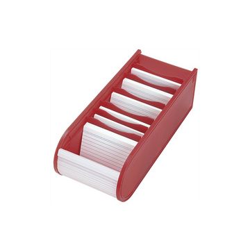 WEDO Fichier éducatif A8 paysage, 100 fiches, rouge