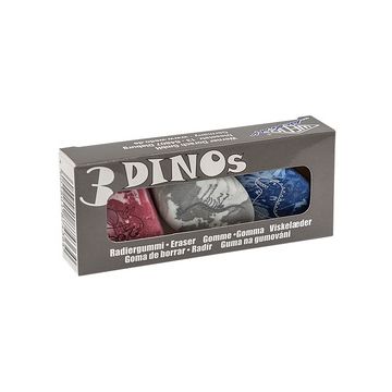 WEDO Gomme en plastique Pierre "DINO", set de 3