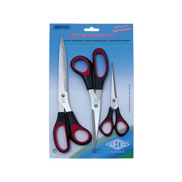 WEDO Kit de ciseaux universels, 3 pièces, 160 / 210 / 255 mm