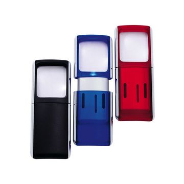WEDO Loupe rectangulaire avec éclairage à LED, noir