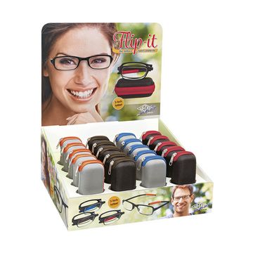 WEDO Lunettes de lecture pliables Flip-it, présentoir de 20