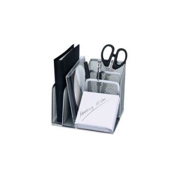WEDO Multipot Office, 4 compartiments, argent,fil métallique