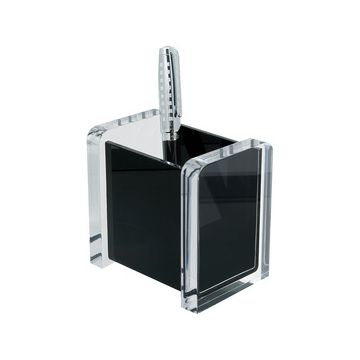 WEDO Pot à crayons "acrylique exclusif", transparent/noir