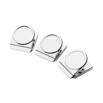 WESTCOTT Clip magnétique, 38 x 45 mm, par 3, argent/chrome