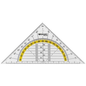 WESTCOTT Equerre géométrique, hypoténuse: 140 mm