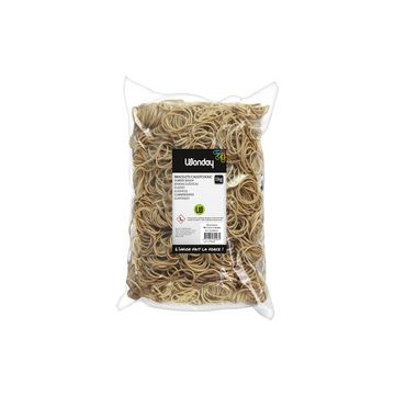 Wonday Bracelets caoutchouc, 150 mm, sac 1 kilo, nature