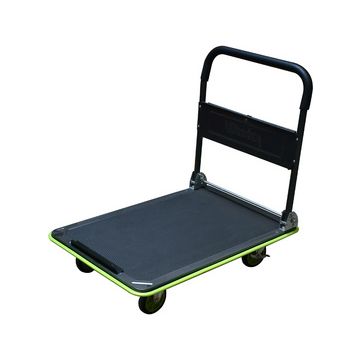 Wonday Chariot à plate-forme en acier, charge: 300 kg, noir/