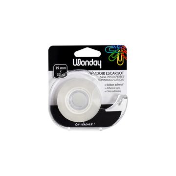 Wonday Dévidoir manuel inclus 1 rouleau adhésif 19 mm x 33 m