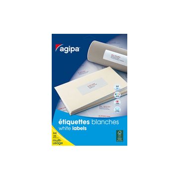 agipa Etiquette multi-usage, 210 x 297 mm, blanc
