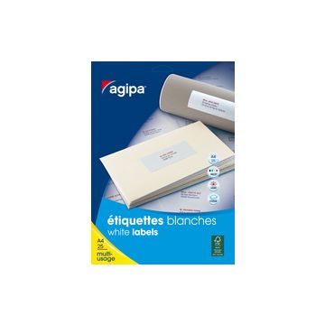 agipa Etiquette universelle, 50 x 20 mm, blanc