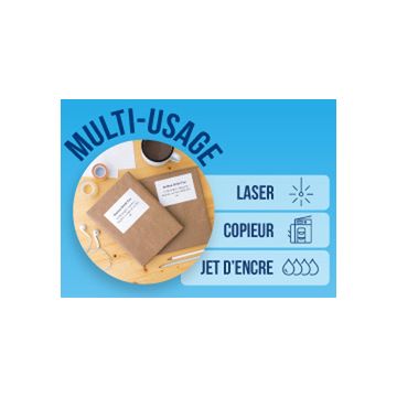 agipa Etiquette universelle, 70 x 25 mm, coins droits