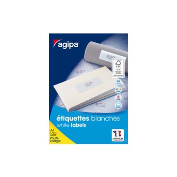 agipa Etiquette universelle, 70 x 31 mm, coins droits