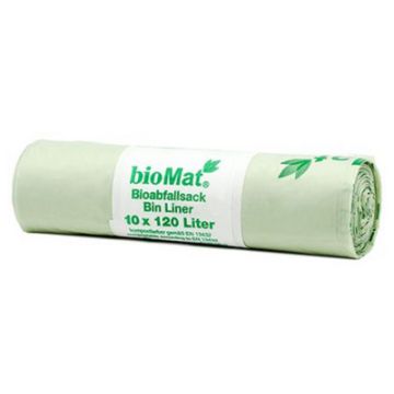 bioMAT Sac compostable, 120 litres, vert