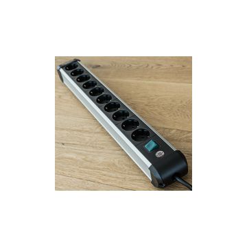 brennenstuhl Steckdosenleiste Premium-Alu-Line, 10-fach