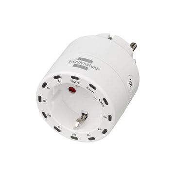 brennenstuhl Zeitschaltsteckdose, digital, weiß