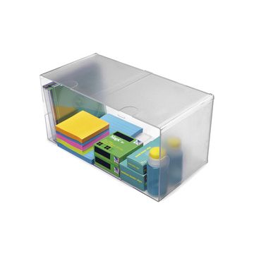 deflecto Boîte de rangement Cube Double, transparent