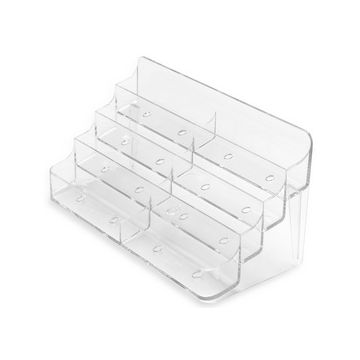 deflecto Porte-cartes de visite, 8 compartiments,transparent