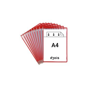 djois by tarifold Poche à pivot, A3, rouge x10