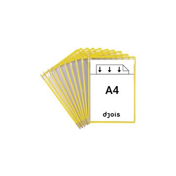 djois by tarifold Poche à pivot, A4, jaune x10