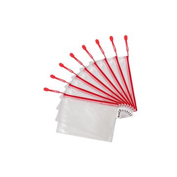 djois by tarifold Pochette à zip ZIPPER, A5, PVC, rouge