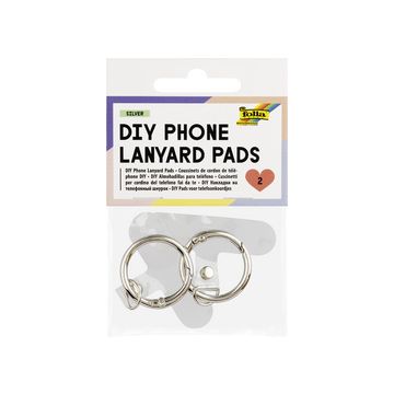 folia Attache de lanière de téléphone portable DIY, argent