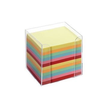 folia Bloc cube avec boîtier, plastique, transparent