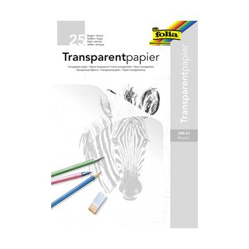 folia Bloc de papier transparent, A4, 80 g/m2, 25 feuilles