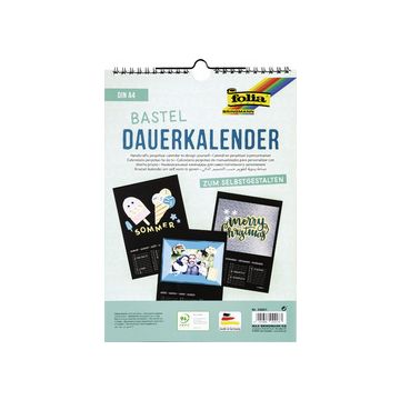 folia Calendrier mural créatif, A4, 170 g/m2, noir