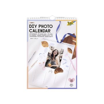 folia Kreativ-Wandkalender, DIN A4, weiß