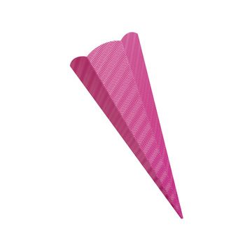 folia Schultüten-Zuschnitt, 3D-Wellpappe, 6-eckig, pink