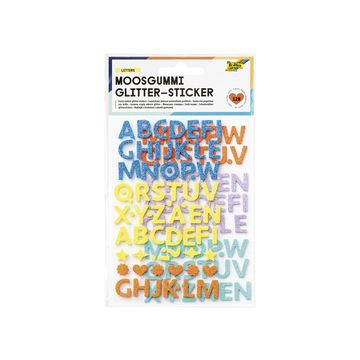 folia Sticker pailleté en caoutchouc mousse LETTERS