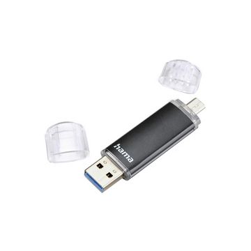 hama Clé USB 3.0 "Laeta Twin", 128 GB, noir