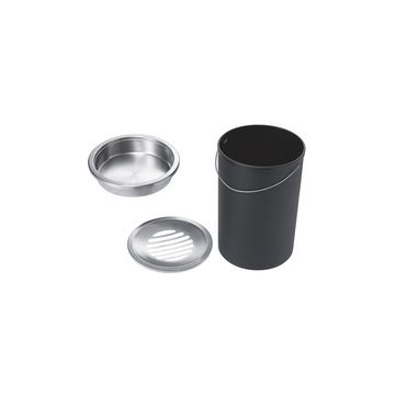 helit Cendrier sur pied "the shark", inox, argent