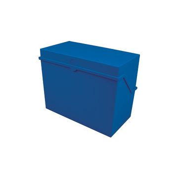 helit Petite boîte à fiches "the index" A5 paysage, bleu