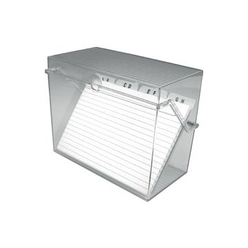 helit Petite boîte à fiches "the index" transparent