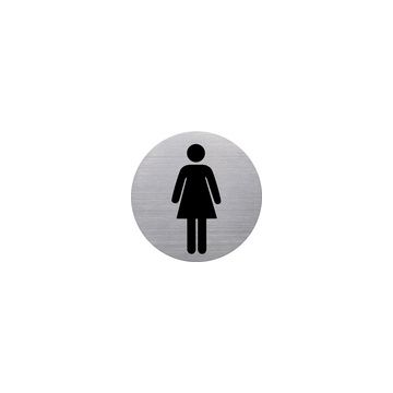 helit Pictogramme "the badge" WC-Femmes, rond, argent