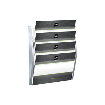 helit Porte-brochures mural "the arc", A3 paysage, argent