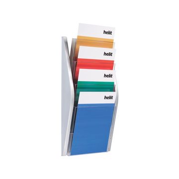 helit Porte-brochures mural "the arc", A4 portrait, argent