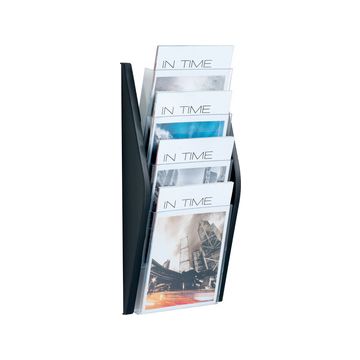 helit Porte-brochures mural "the arc", A4 portrait, noir