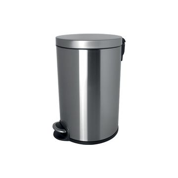 helit Poubelle à pédale "the silent", 20 litres, argent
