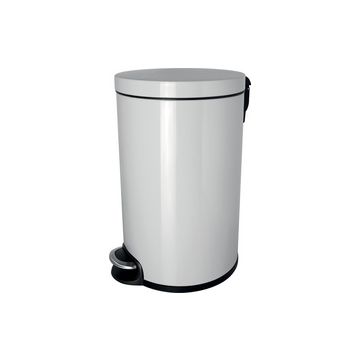 helit Poubelle à pédale "the silent", 20 litres, blanc helit Poubelle à pédale "the silent", 20 litres, blanc