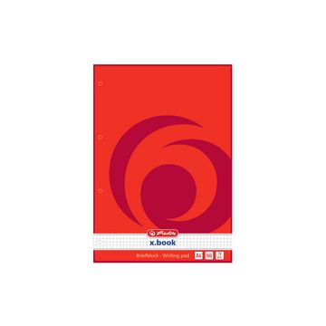 herlitz Bloc de papier à lettres A4, 4 perforations