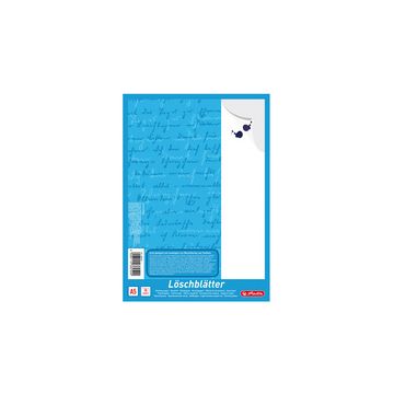 herlitz Bloc de papier buvard format A5, 80 g/m2, blanc