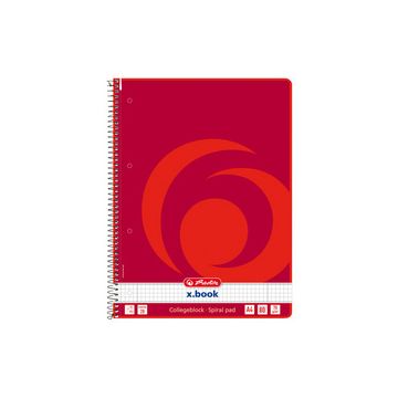 herlitz Cahier à spirales x.book, A4, 160 pages, quadrillé