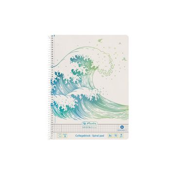 herlitz Cahier spiralé GREENline Vague, A4, quadrillé