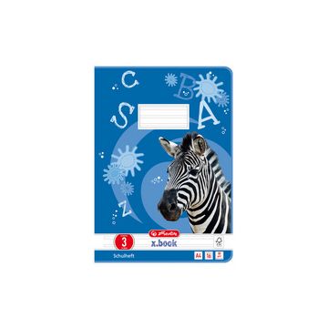 herlitz Cahier x.book A4, linéature 3 / ligné